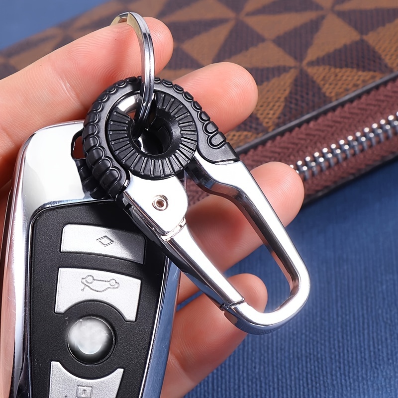double ring keychain durable alloy stylish Temu