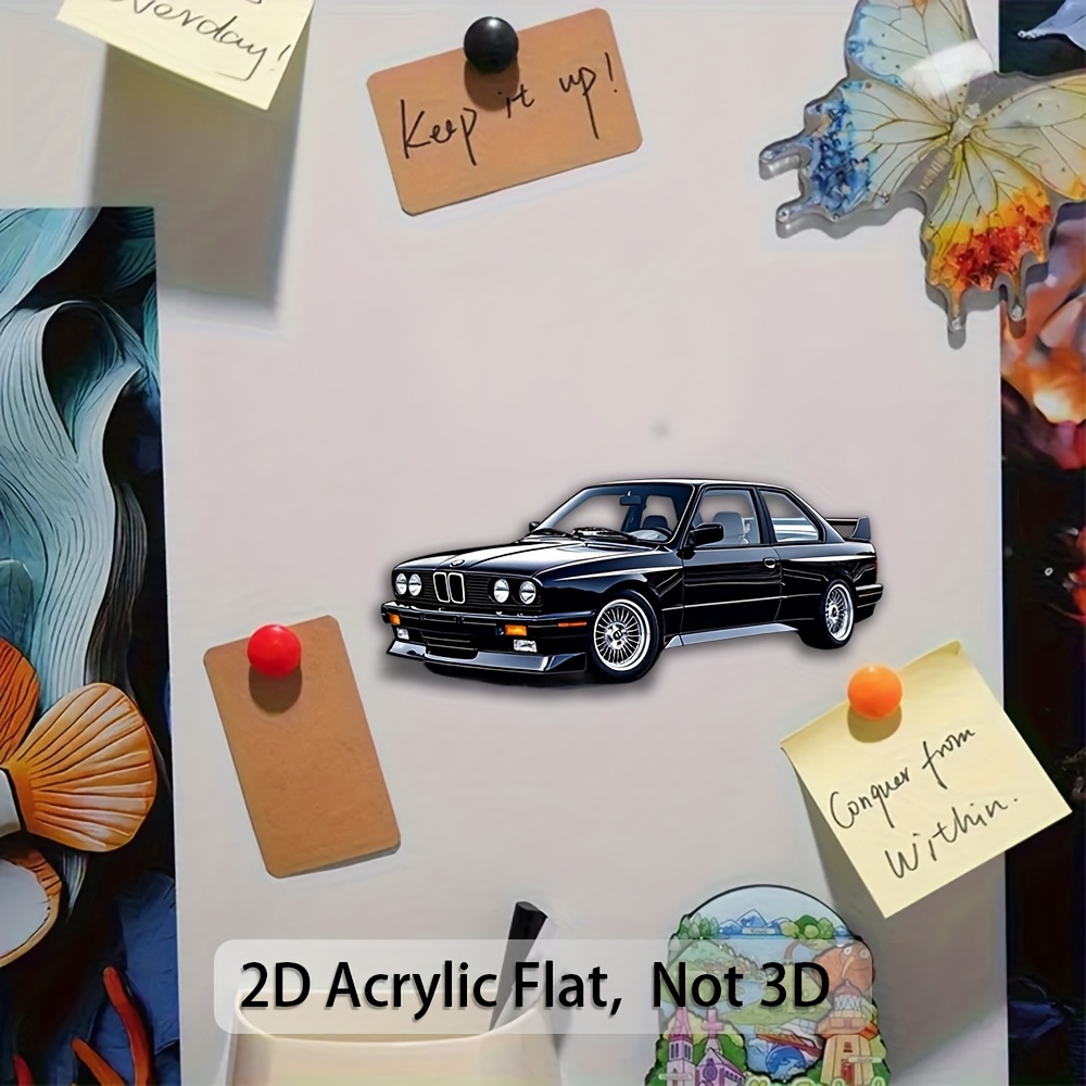 TEMU 1pc Vintage Suitable For Refrigerators Magnet With Retro Suitable For For Mailboxes & Fridge Decor - Acrylic Round Decoration, Durable Suitable