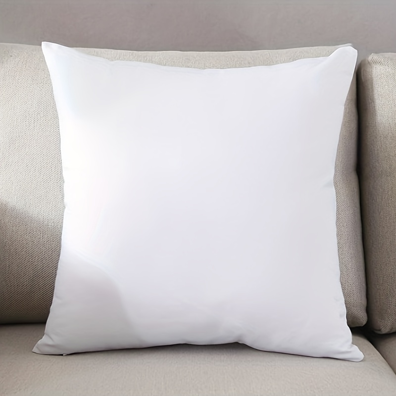 

Soft Velvet Square Pillowcase 18"x18" - Solid Color, Hidden Zipper Closure, Machine Washable, Diy Embroidery & Heat Transfer Ready, White