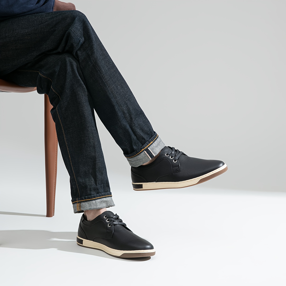 black mens dress sneakers Dress Sneakers In Black With Black Outsole