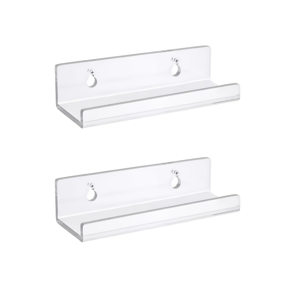 TEMU Set appendiabiti da parete in acrilico , facile da installare, design salvaspazio, scaffale portaoggetti universale per bagno, cucina, camera da