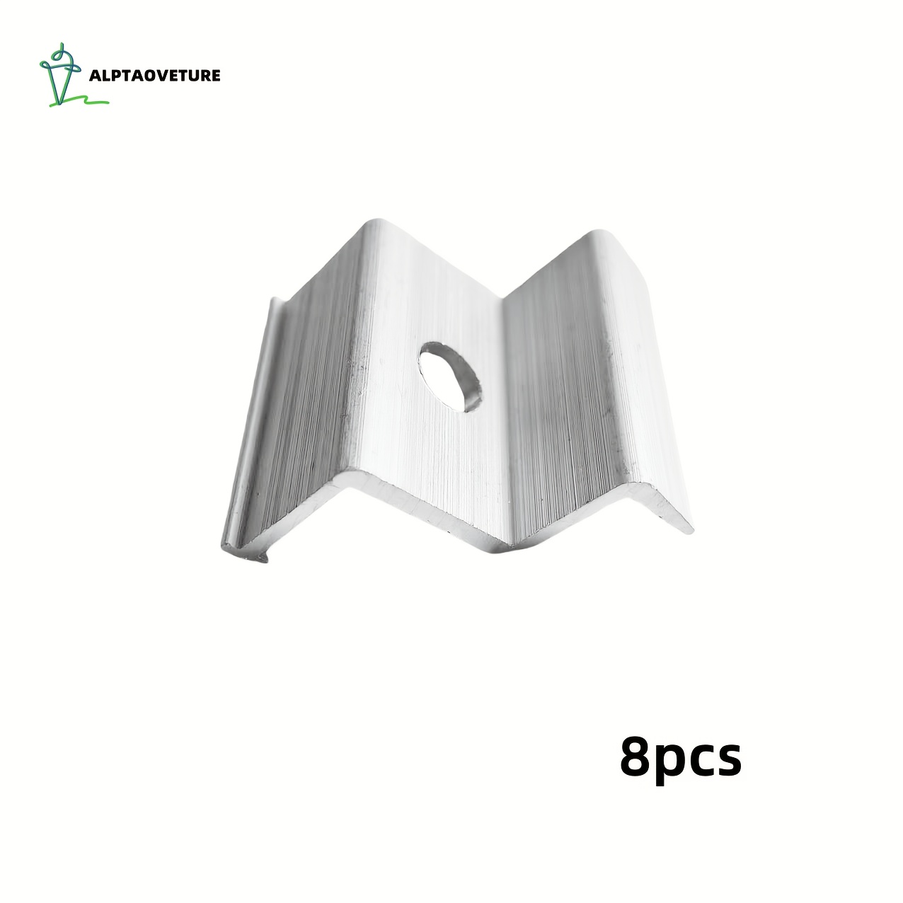 Alptaoveture 8pcs Set Of Solar Panel End Clamps, Designed For Mounting Solar Panels With A Width Of 3.5cm/1.38in