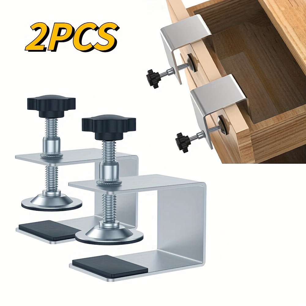 

1pc/2pcs Woodworking Jig Cabinet Tool, Home Furniture Accessories, Steel Drawer Front Installation Clamps, Drawer Panel Clips Tools