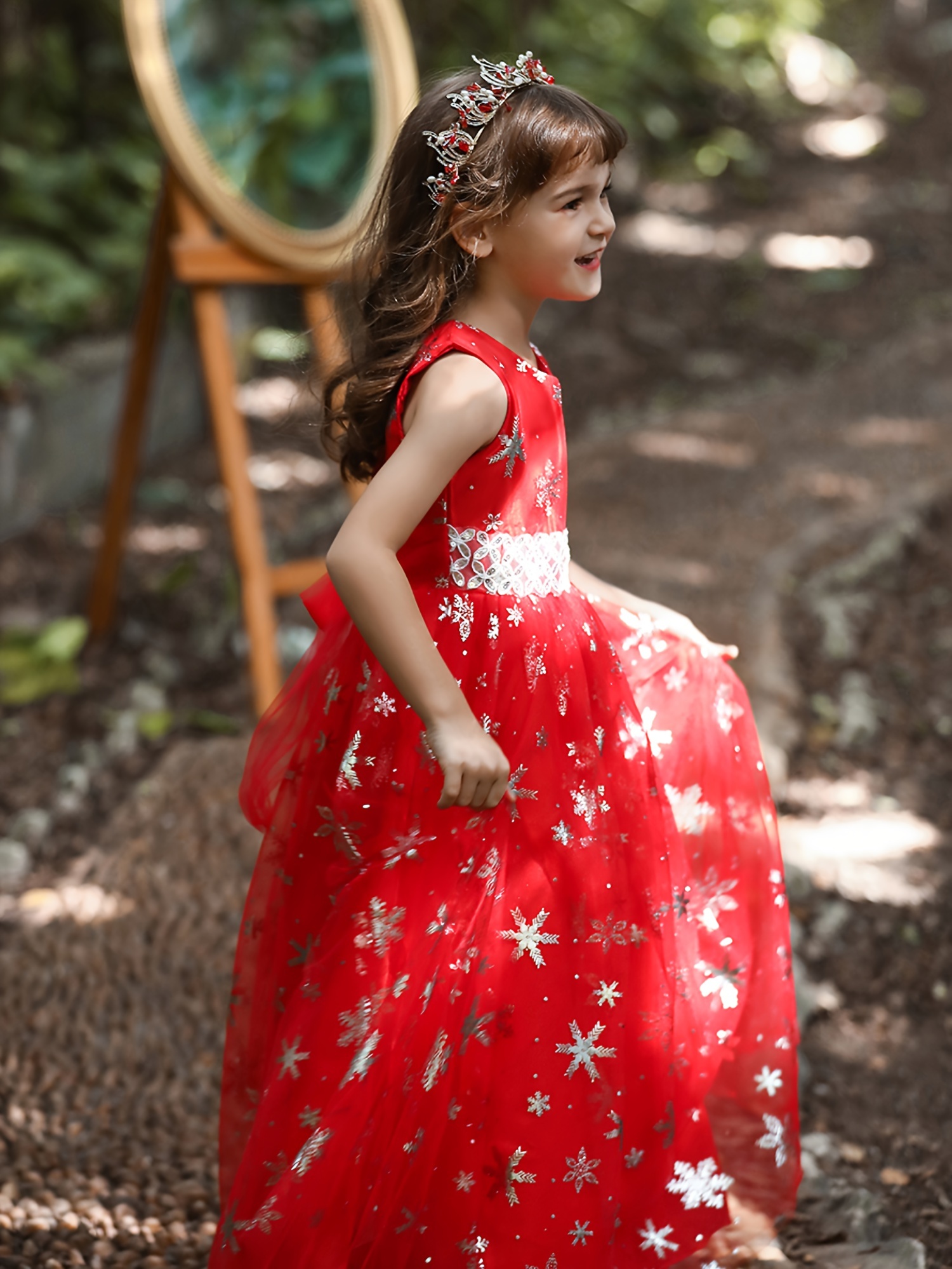 Rood Feestjurkje Rode Bloemetjes Jurk Rode Jurk Wikkeljurk Bloemen