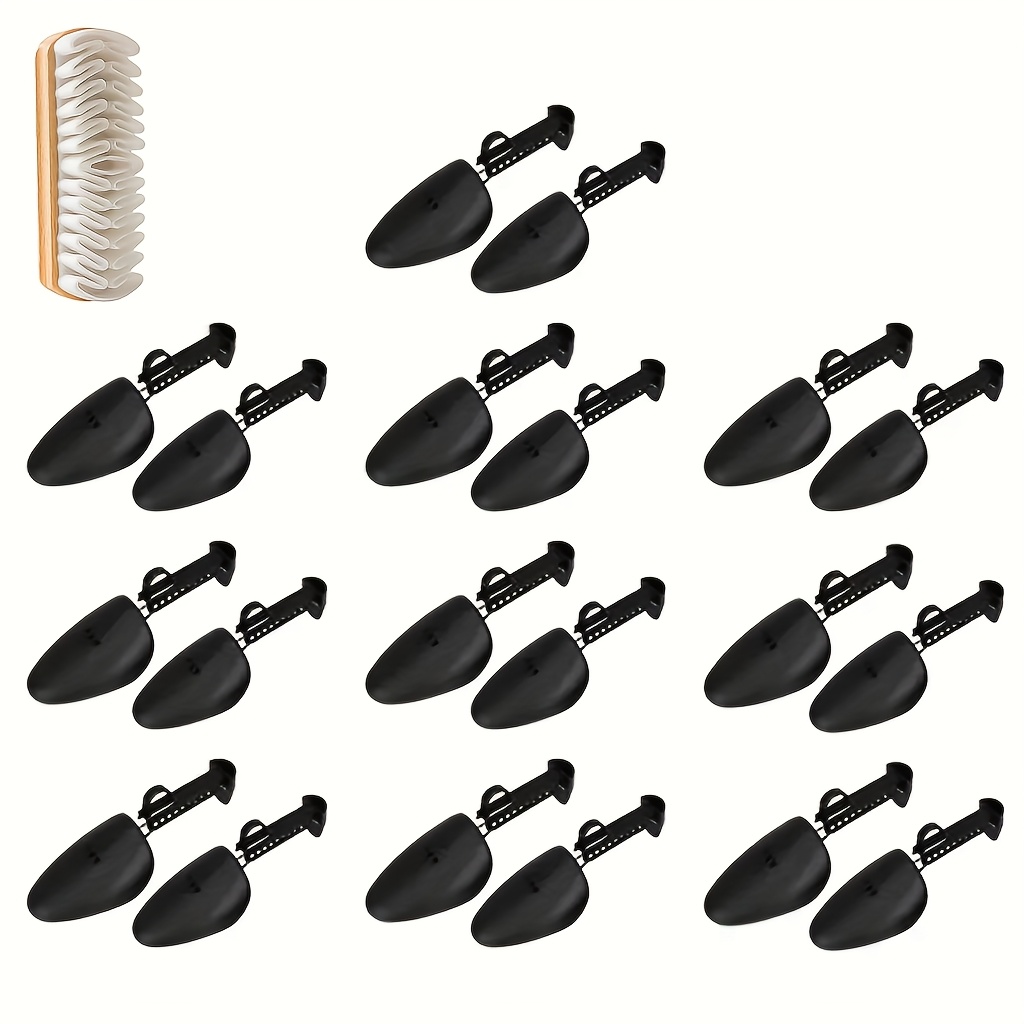 20pcs adjustable   stretchers with   rubber brush durable plastic ideal for mens dress       laces and cleaning tools dress     cleaning tool practical     accessories