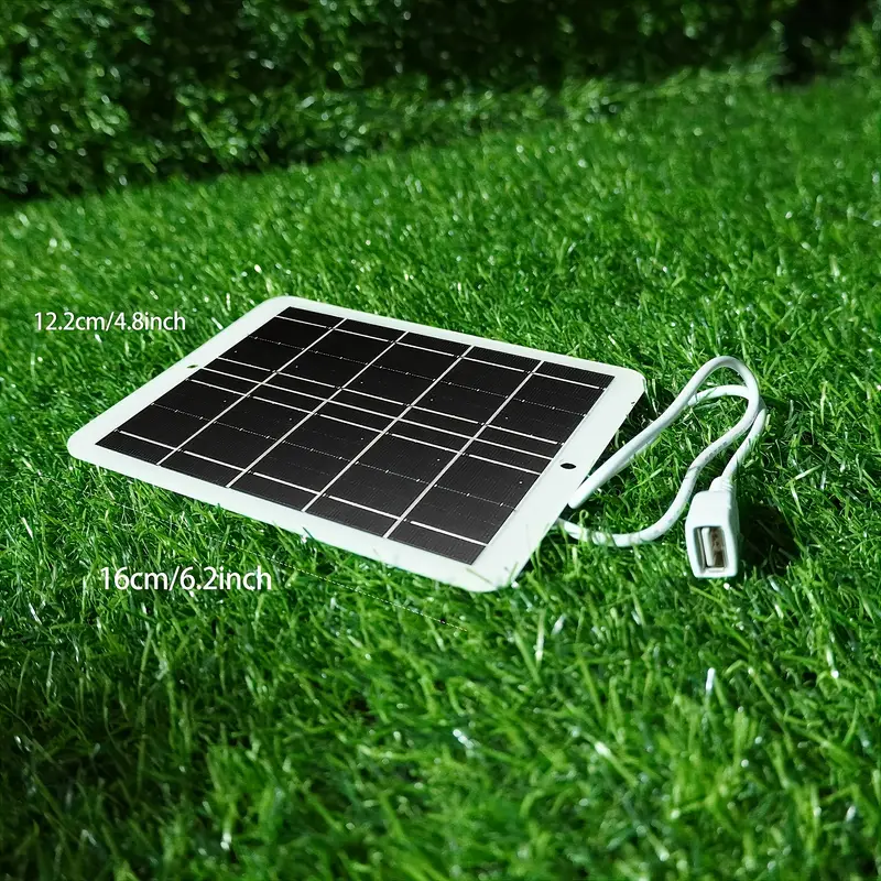 1pc portable solar charger lightweight and convenient can charge mobile phones flashlights sports cameras small fans and other devices Product details 5