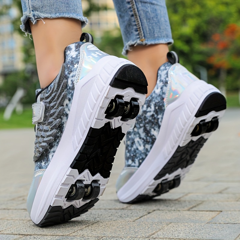 SkatesRolschoenen Vervorming Parkour Schoenen Loopschoenen met vier wielen Rolschaatsen voor volwassenen Tieners Heren Dames Unisex kopen vanaf een prijs van 63