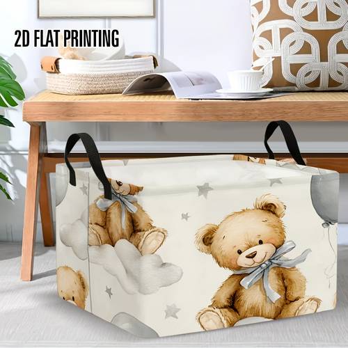 1pc basket with cute and spherical prints suitable for clothing storage baskets compact storage baskets for organizations homes and dormitories 2d flat