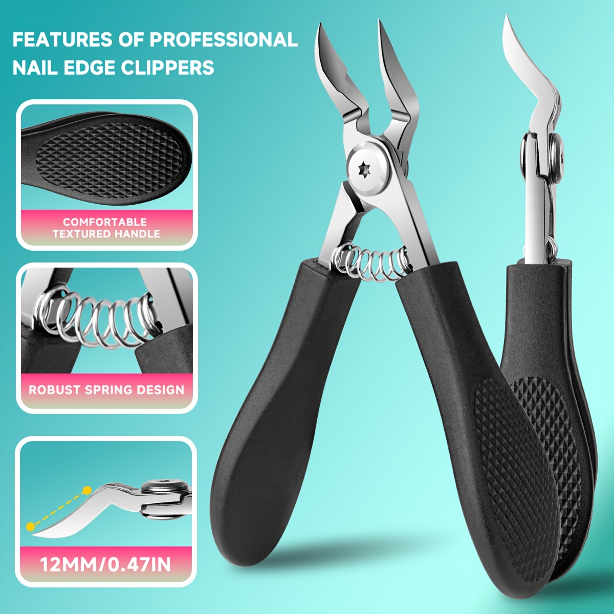 Professional Large Size Eagle Beak Curved Nail Clippers, Stainless Steel Effortless Toenail Trimmer, Thick Ingrown Nail Cutter For Adults & Seniors, Sharp Pedicure Tool For Thick Hard Nails, Unisex