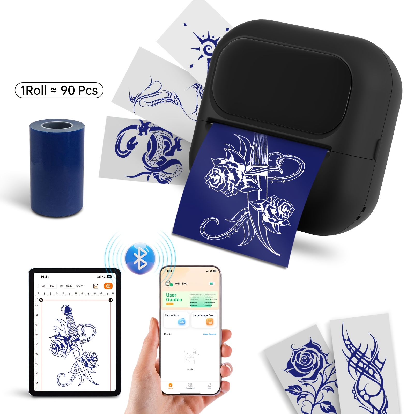 TEMU 2026 Newly Upgraded Mini Tattoo Stencil Printer Machine For And Beginners, Money-saving Tattoo Printer, Temporary Tattoo Printer For Women,