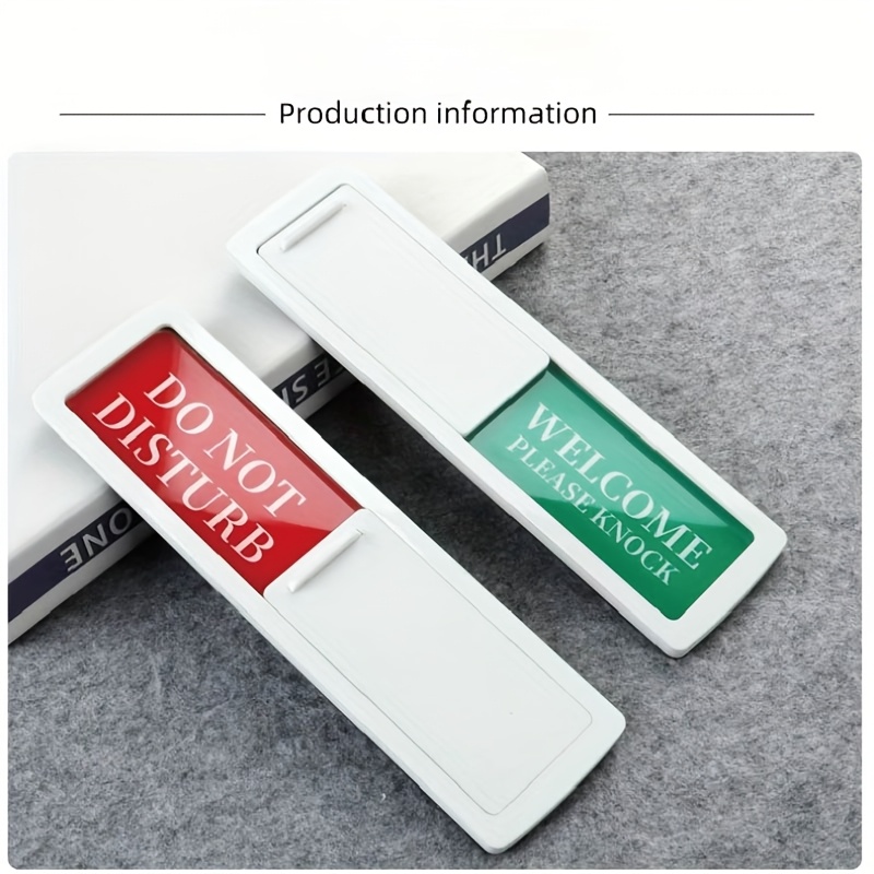TEMU Panneau coulissant autocollant d'état de salle de , plaque de porte de toilettes de bureau à indicateur rouge/vert, aucun perçage , équipé