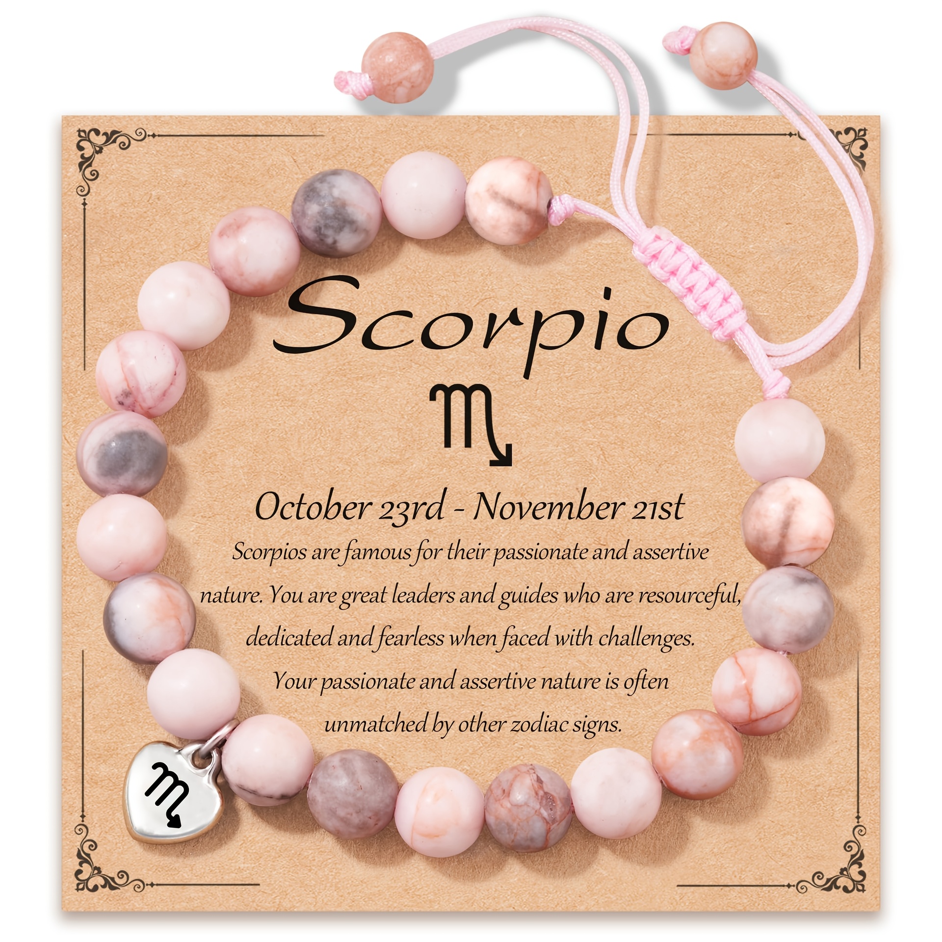 Couple's Zodiac Stretch Bead Bracelet Set, Gift