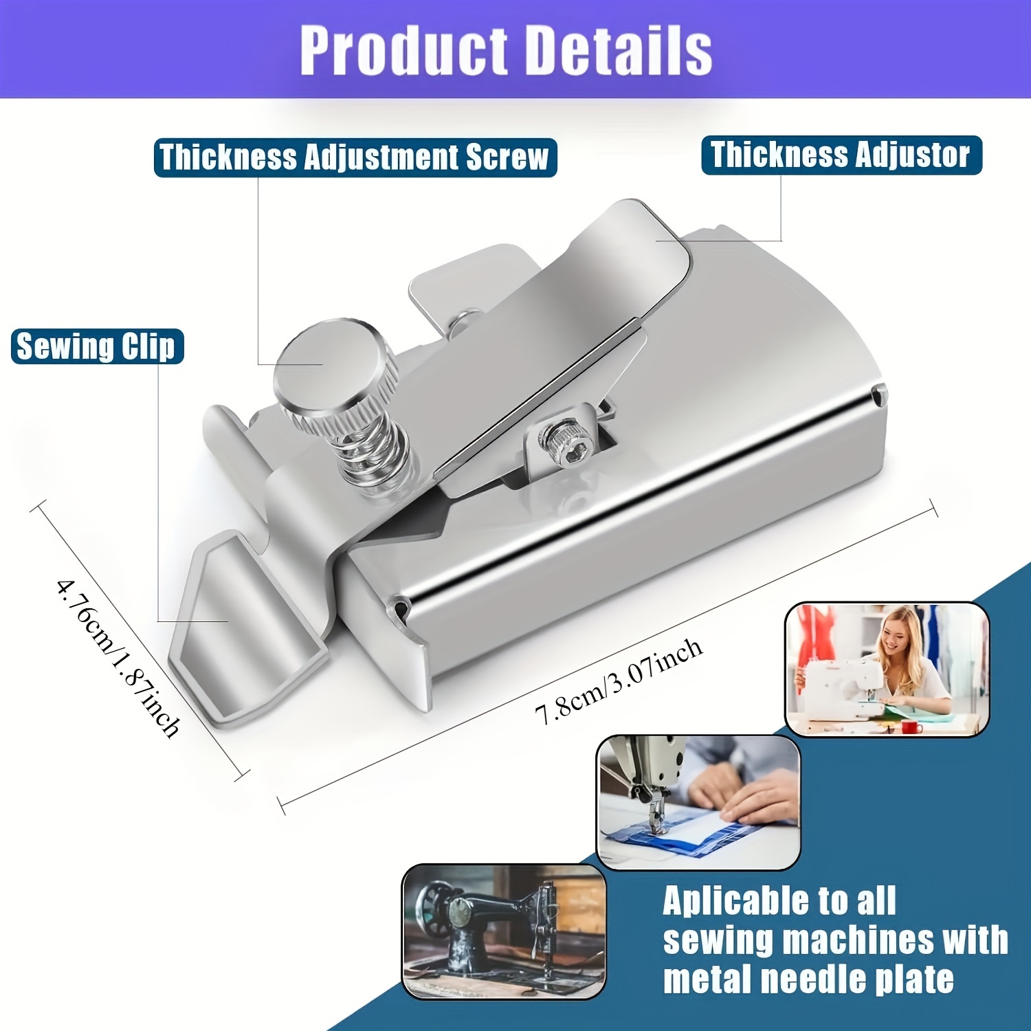 Magnetic Seam Guide ,Multifunctional Magnet Dauge, Sewing Tools Edge Locator, Sewing Machine Gauge Universal