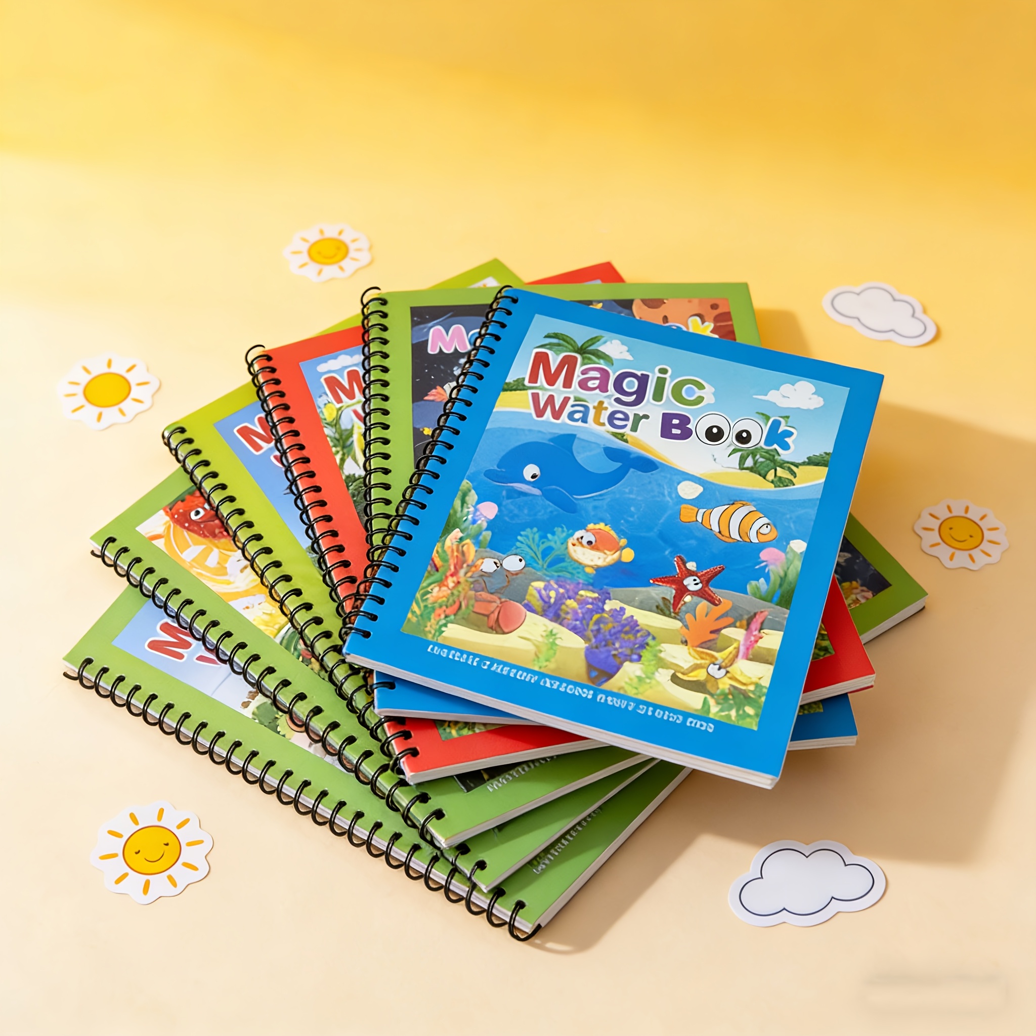 4pcs reusable childrens   books 8 adorable themes panda ocean zoo fruit and dinosaurs   travel activities and early childhood education gifts
