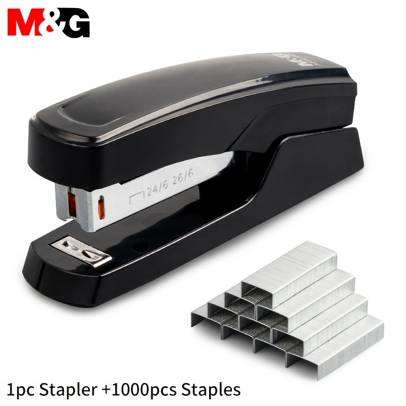 

M&g 25-sheet Capacity Desktop Stapler With 1000 , Manual Plastic Office Stapler For Use, Ideal Gift For Students & Professionals