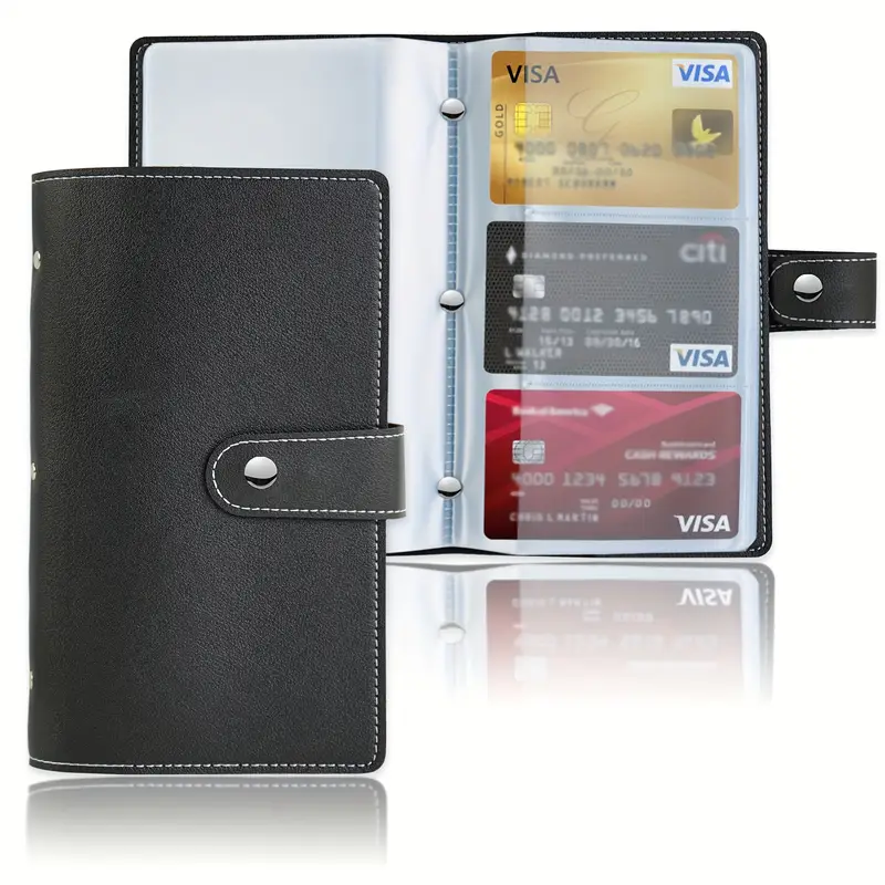pu leather business card holder book professional organizer - Temu pu leather business card holder book professional organizer - Temu