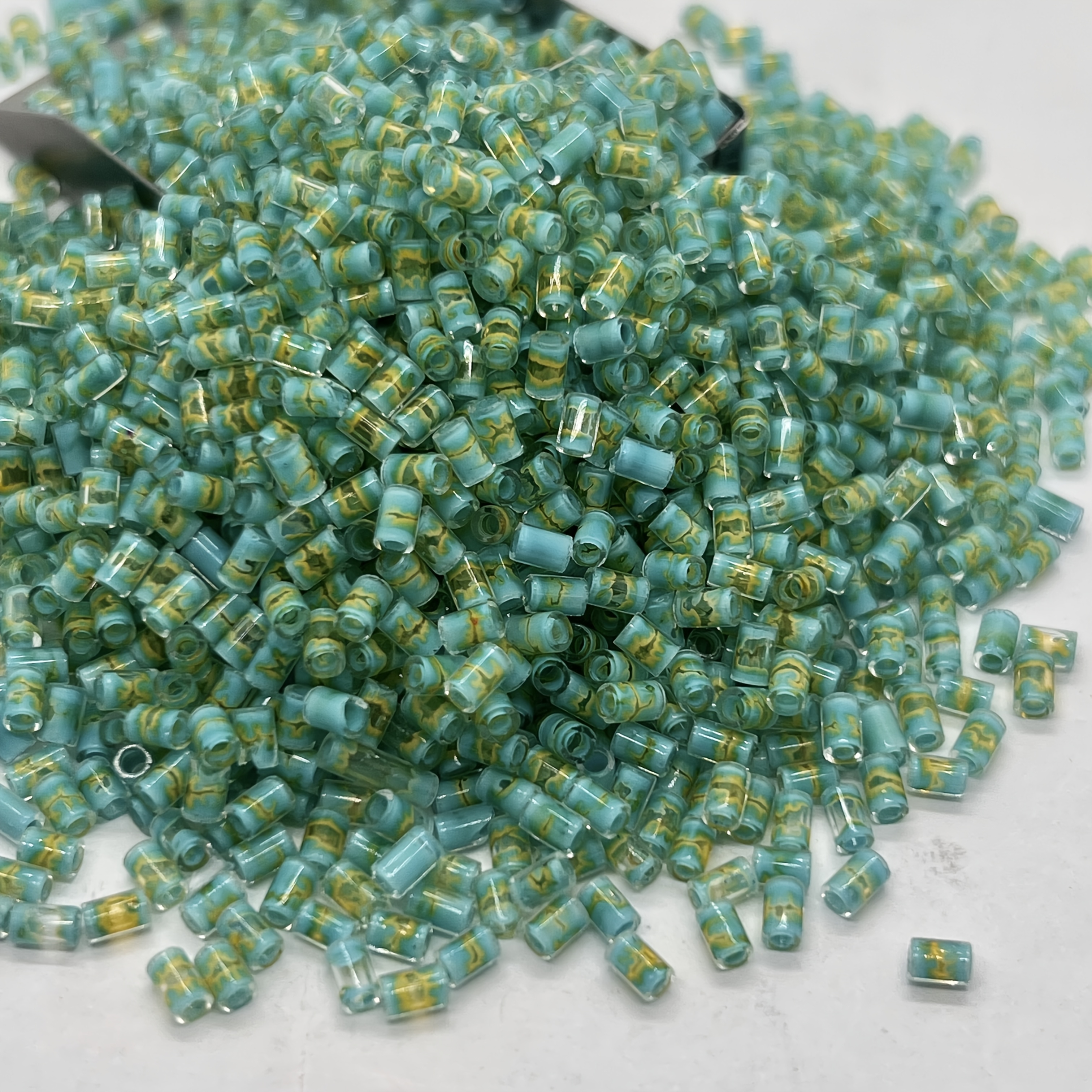 Colorful Bamboo-shaped Glass Bead Set, 320pcs for DIY Jewelry Making