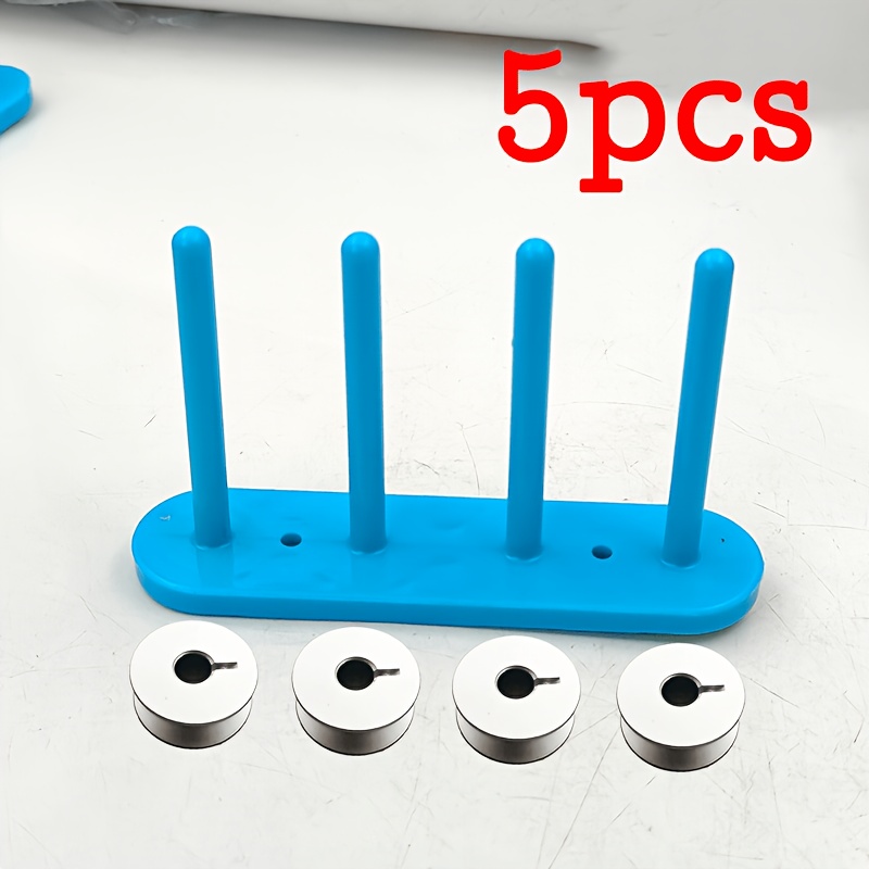 TEMU 4-pin Magnetic Sewing Bobbin Holder Rack Bobbin Storage Organizer For Sewing Workstation Industrial & Domestic Sewing Machine Sewing Machine