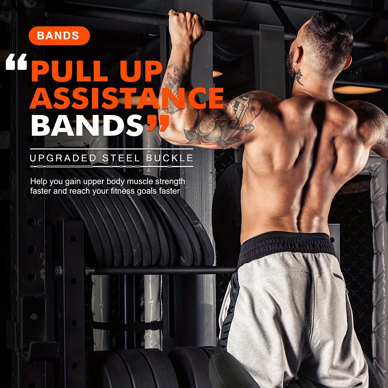 Adjustable Pull-Up Resistance Bands for Strength Training