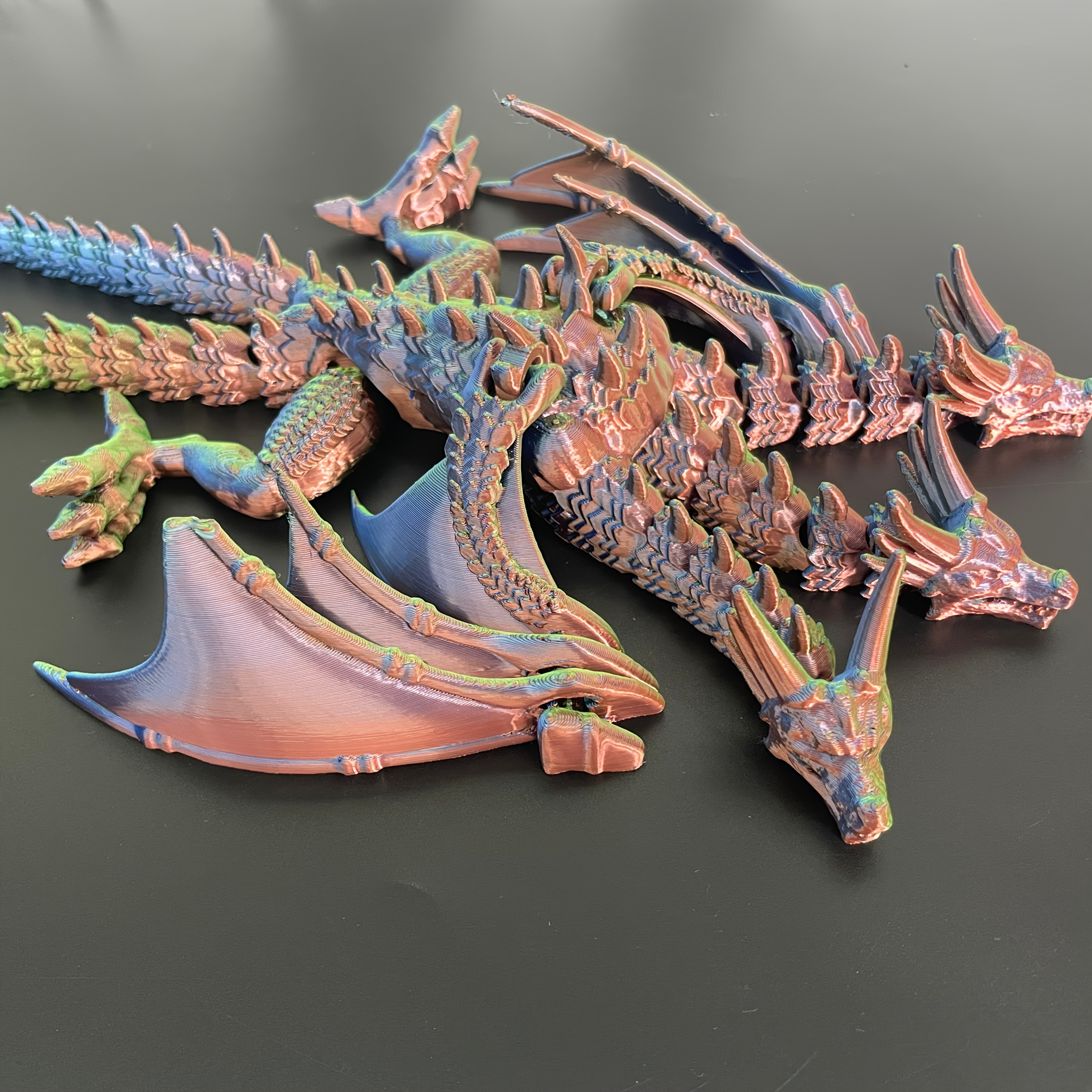 DRAGON D3 【美品】 大幅値下げ 3d printed 3 headed dragon sculpture 13 78in 35cm extra - Temu