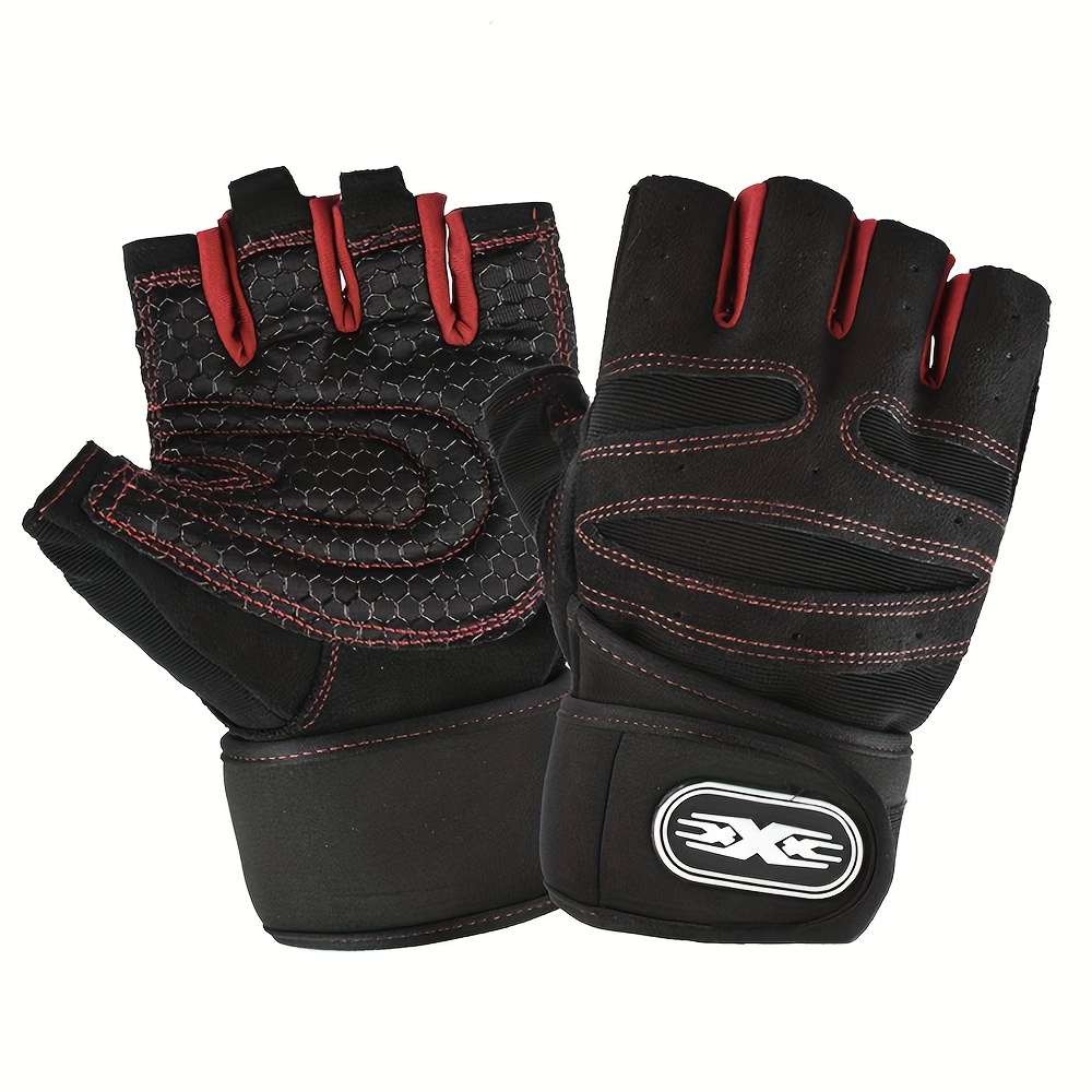 TEMU Lingpeng 2pcs Fitness Half-finger Gloves, Unisex