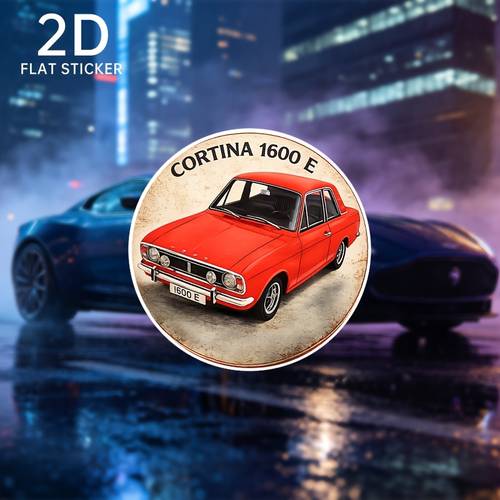 photo de l'article autocollant plat 2d, autocollant de voiture 2d plat - 1pc pour cortina 1600 e, voiture vintage en vinyle durable imperméable et aux rayures, facile à appliquer et à retirer résidus, très approprié pour , vélos électriques