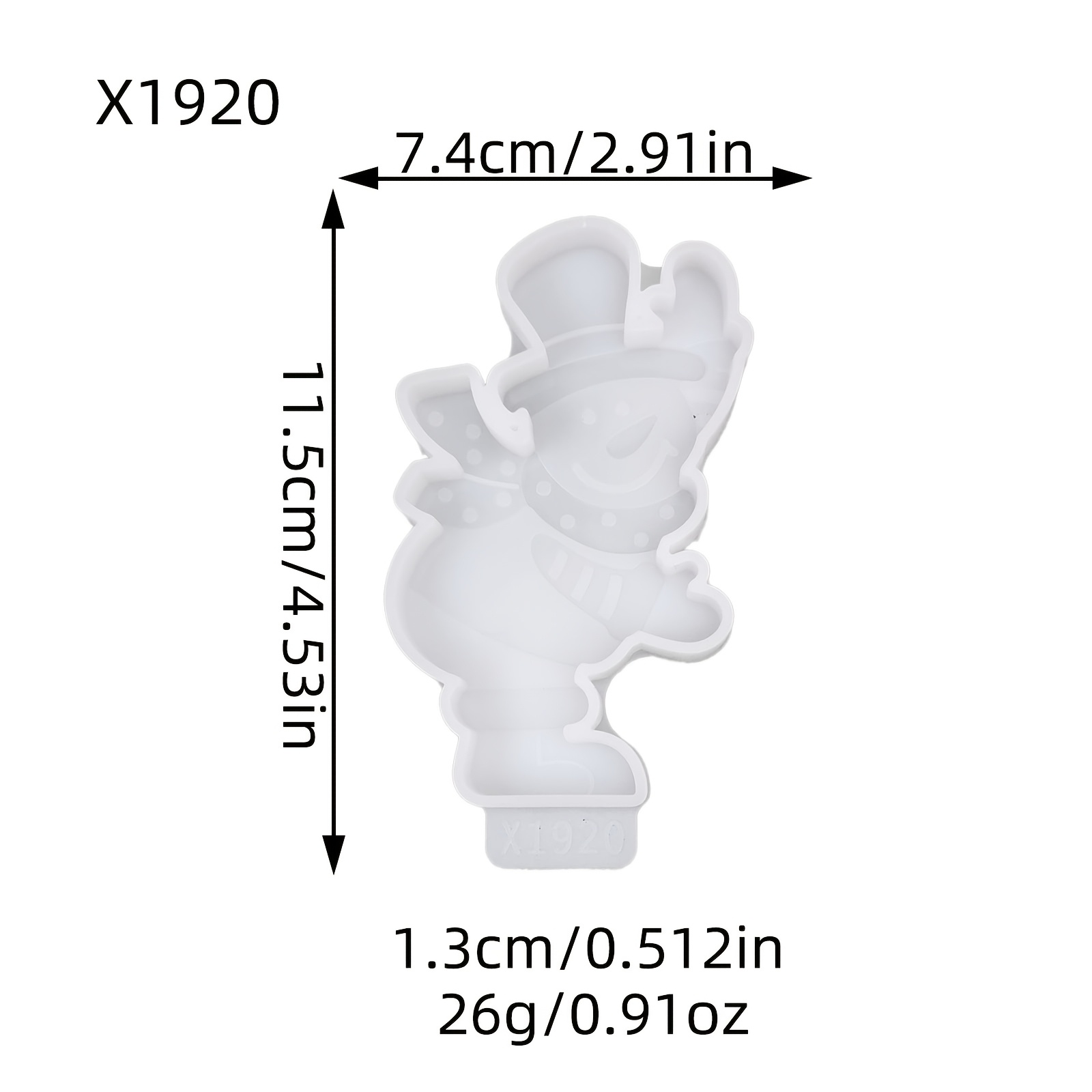 TEMU Hat Snowman Figurine Mold, Christmas Resin Plaster Snowman Figurine Mold, Winter Christmas Snowman Scented Candle Figurine Silicone Mold