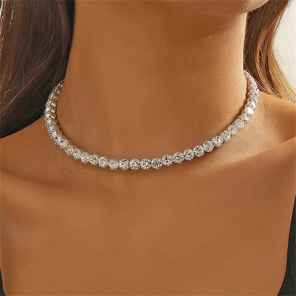 

Simple Shining Clavicle Jewelry 's Banquet Party Luxury Dress Strong Wear Matching Accessories