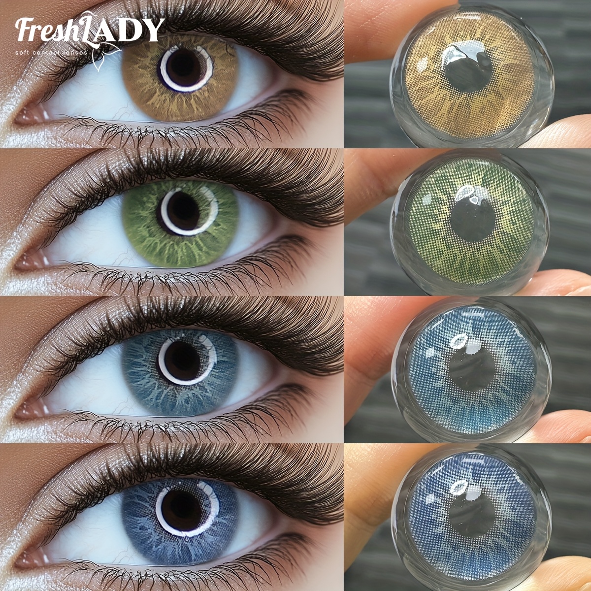 1 pair   14 2mm   collection brown   colored circle lenses   content 40 soft breathable natural looking brown   enhancement lenses eyewear accessories   1 year disposable for daily wear