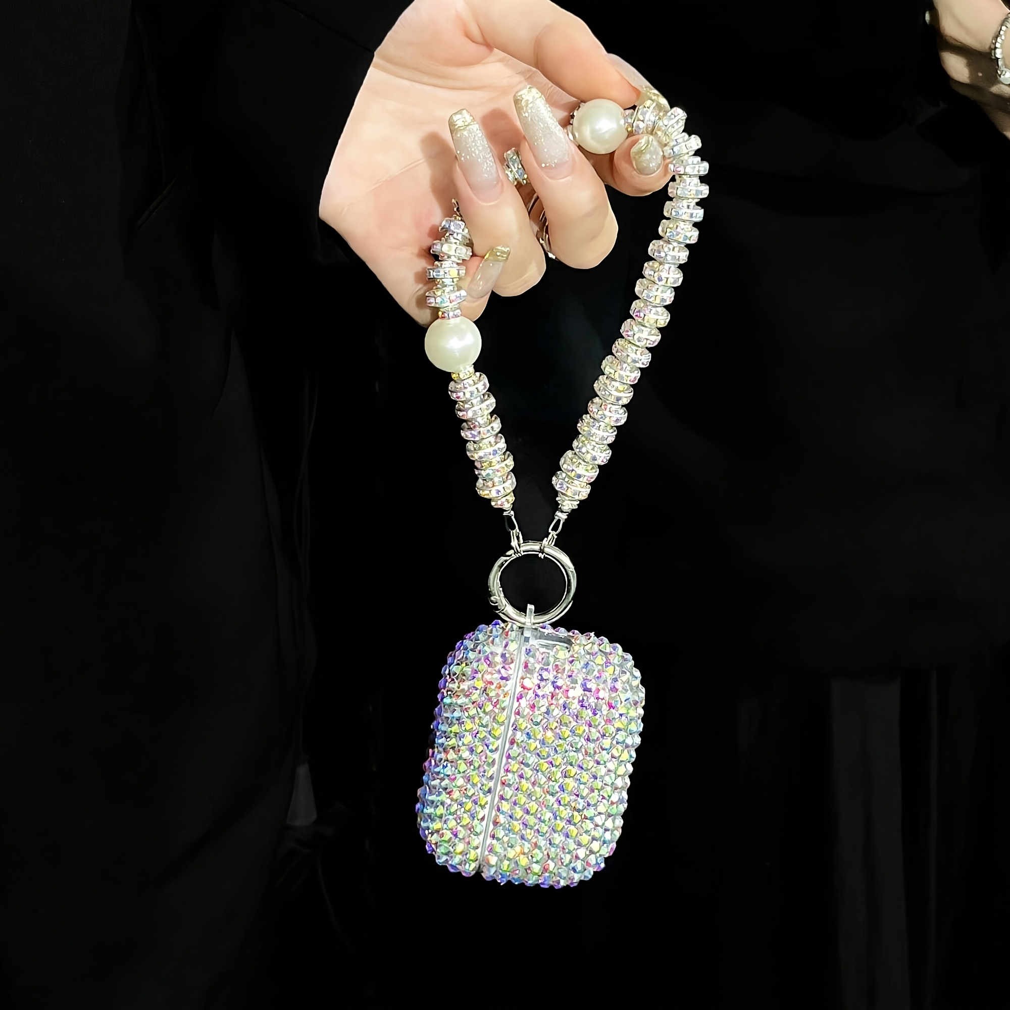 The New Sparkling Diamond Earphone Case with Bracelet Is Compatible with for airpods 1/2, for Airpods Pro, for Airpods 3, for Airpods 4, And for airpods Pro 2 Protective Cases