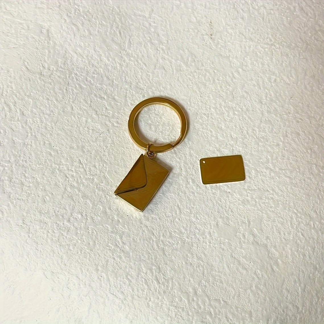 Engraved Love Letter Envelope Keychain, Custom Text