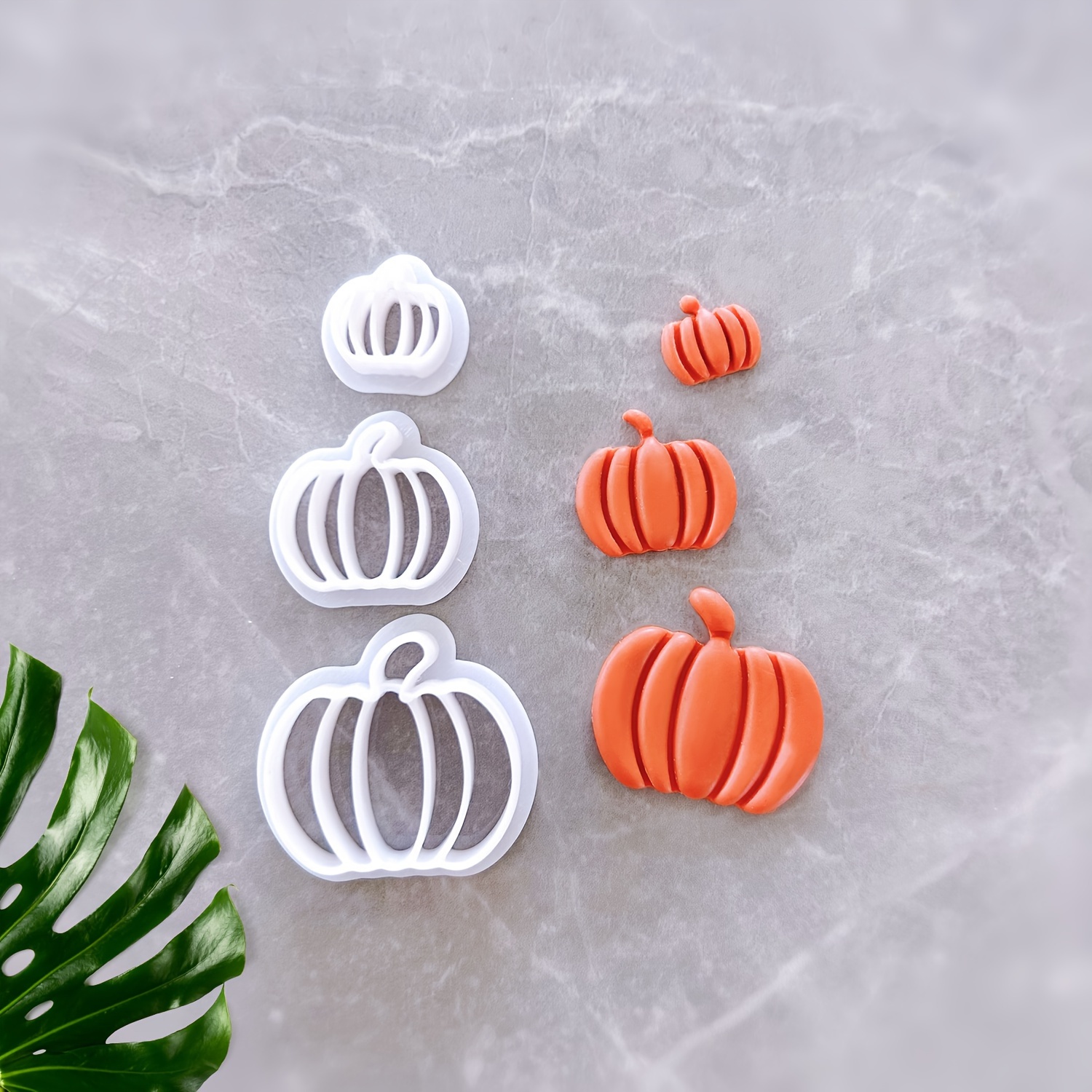 

3-piece Pumpkin Earring Mold Set - Diy Polymer Clay Jewelry Making Kit For Creative Crafts Craft Supplies Beads For Jewelry Making