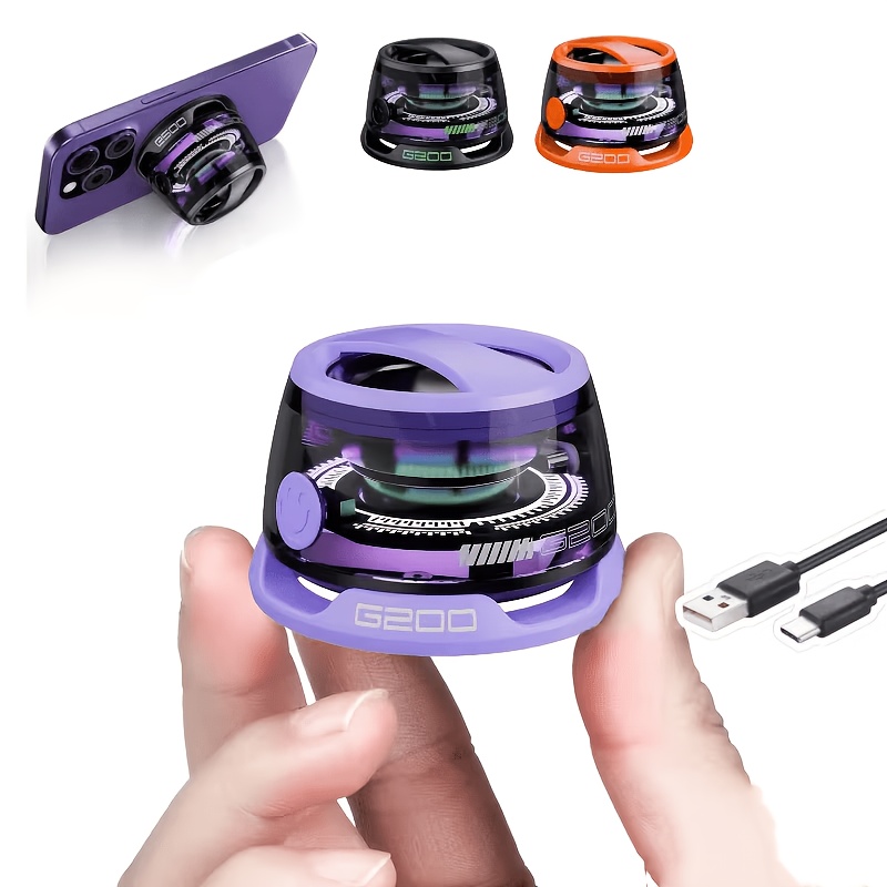 TEMU Compact Wireless Speaker Featuring Colors Of Light And A Magnetic Suction Mount, This Mini Speaker Has A Rechargeable 500mah Polymer Battery,