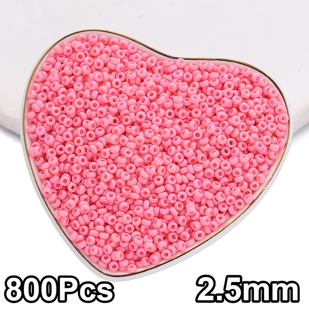 800pcs 2.5mm Multicolor Solid Color Glass Seed Beads