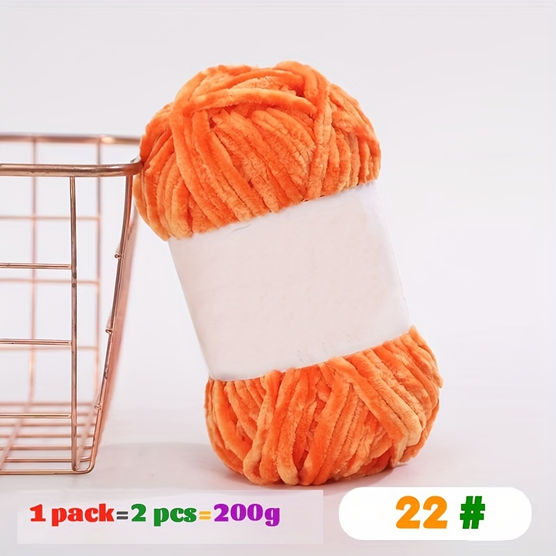 Image of 200g Warm Plush Yarn Yarn For Handmade Knitting To Create Chenille Thick Yarn Velvet Blankets, Scarves, Hats, And Crochet Craft Yarn Balls