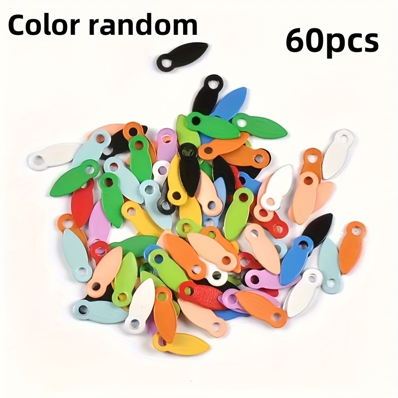 TEMU 60 Mini Piastre Pressatrici Colorate, Accessori per Cornici Fotografiche, Clip per Piastre Posteriori, Piastre Pressatrici a Forma di Semi di