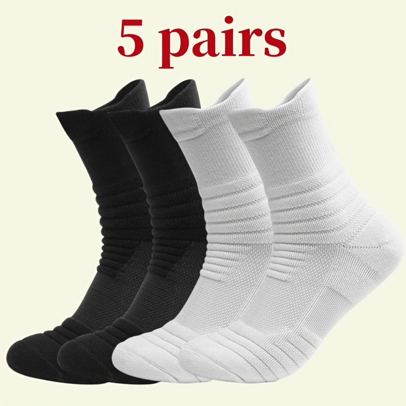 5 Pairs Moisture-Wicking Marathon Running Socks