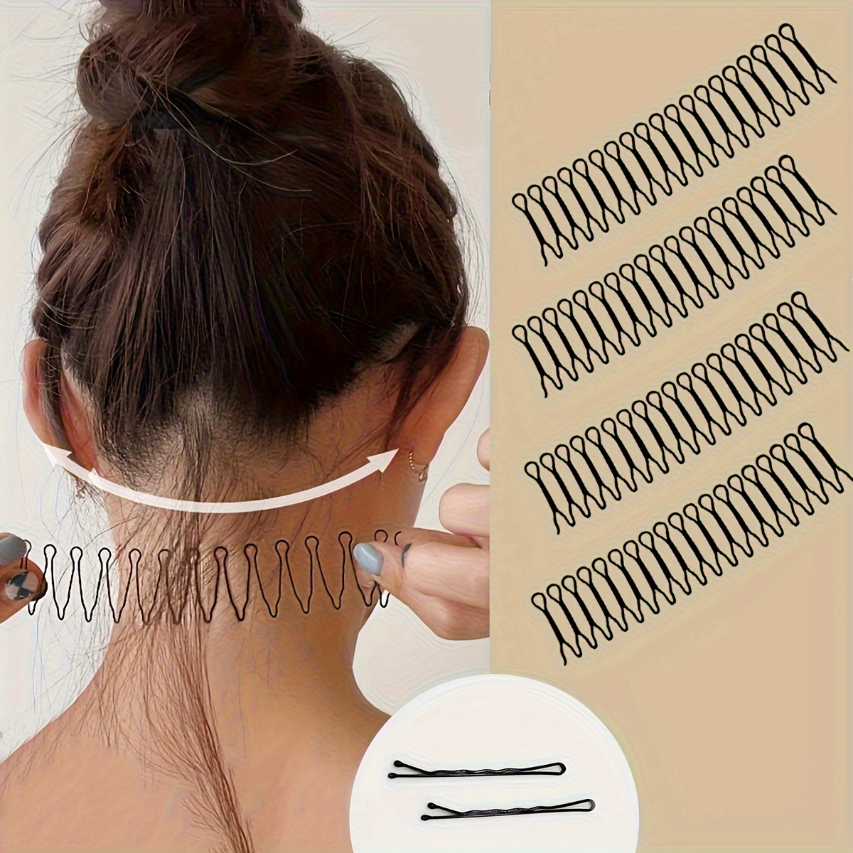 

4pcs Solid Color Hair Insert Combs Broken Hair Finishing Combs Hair Styling Accessories For Women And Daily Use Wear