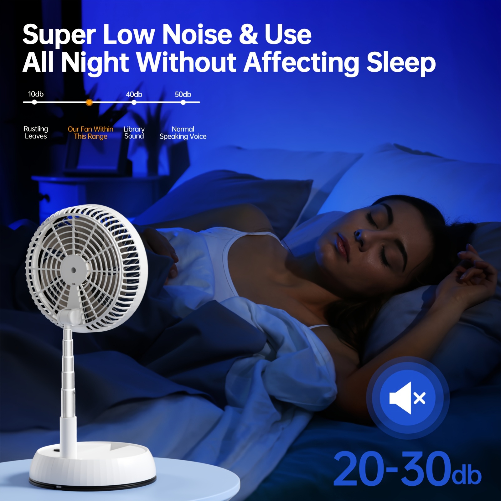 Portable 8-Inch Folding Fan with a 7200Mah High-Capacity, Featuring a Retractable Design And Remote Control, Ideal for Outdoor Activities And Camping