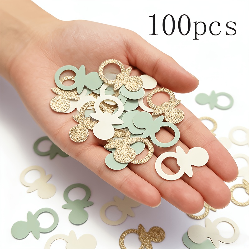 E-shop 100 Stk. Salbeigrün & Konfetti, geeignet für Hochzeiten, Babypartys, Geschlechtsenthüllungs-Partys – Elegante, verstreute Tischdekoration in