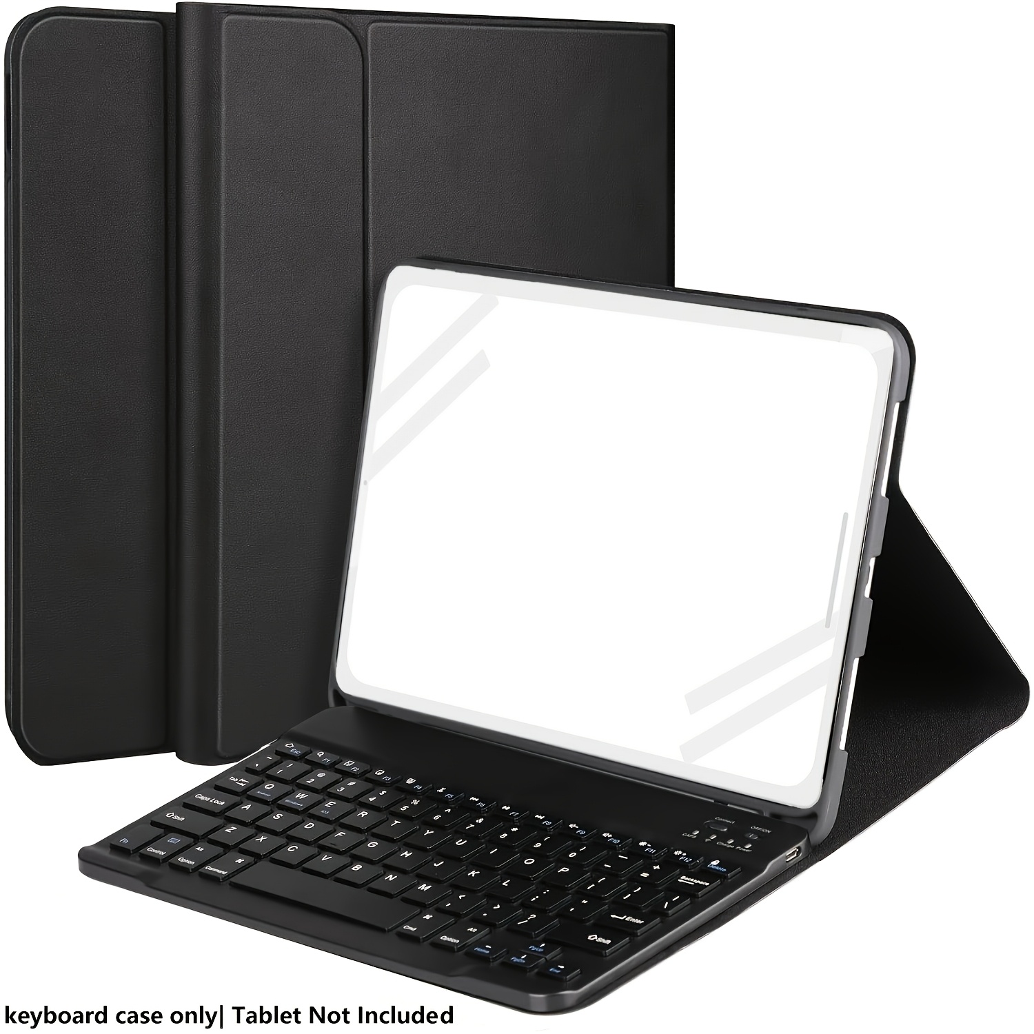 estuche con teclado para ipad 11, 10.9, 10.5, 10.2, con soporte para lápiz y teclado desmontable para ipad de 9ª/8ª/7ª generación, 10ª/11ª generación y para pro 1ª-4ª generación, air 4/5 y air 11 (m2) 2024