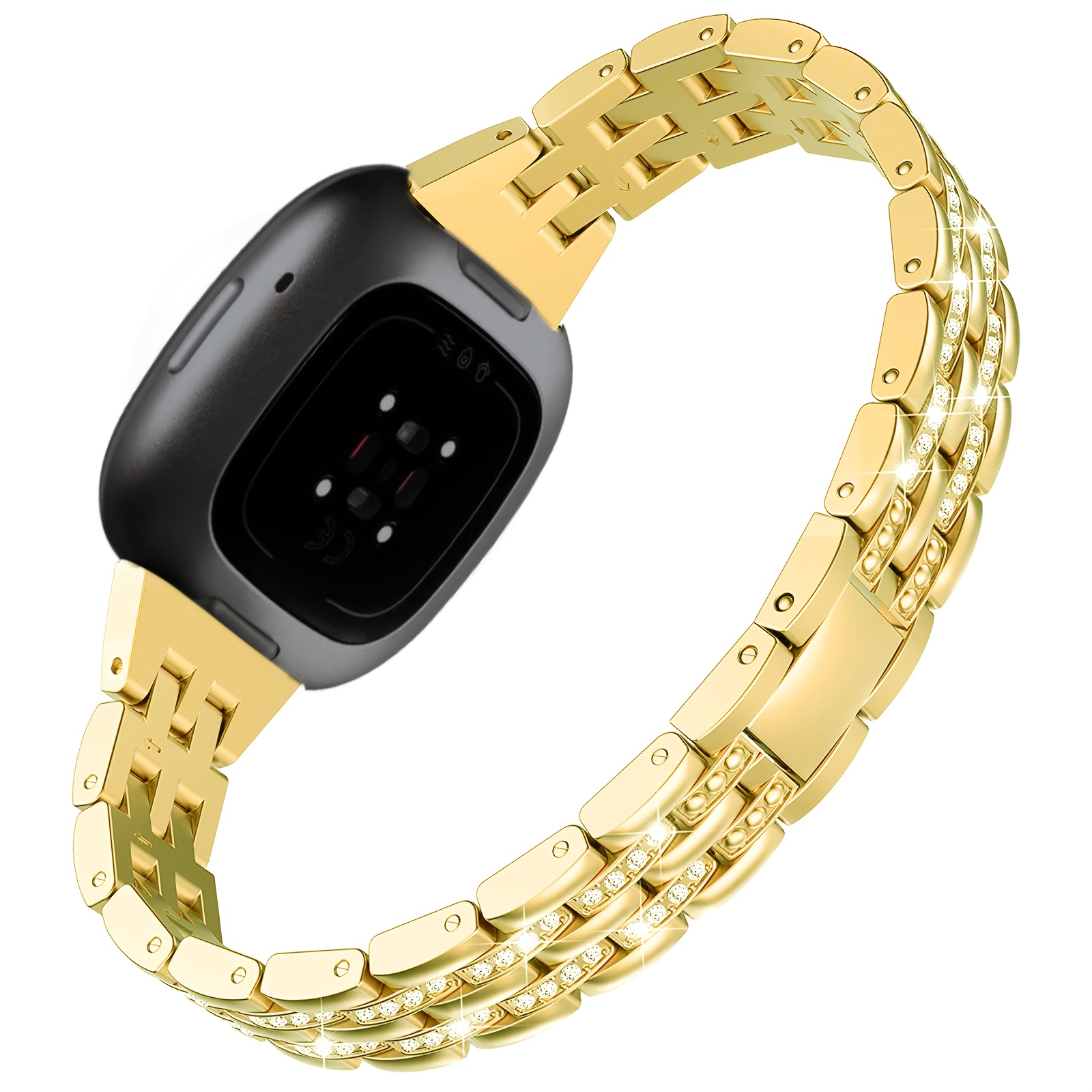 bling metal bands compatible fitbit versa 4 women fitbit - Temu