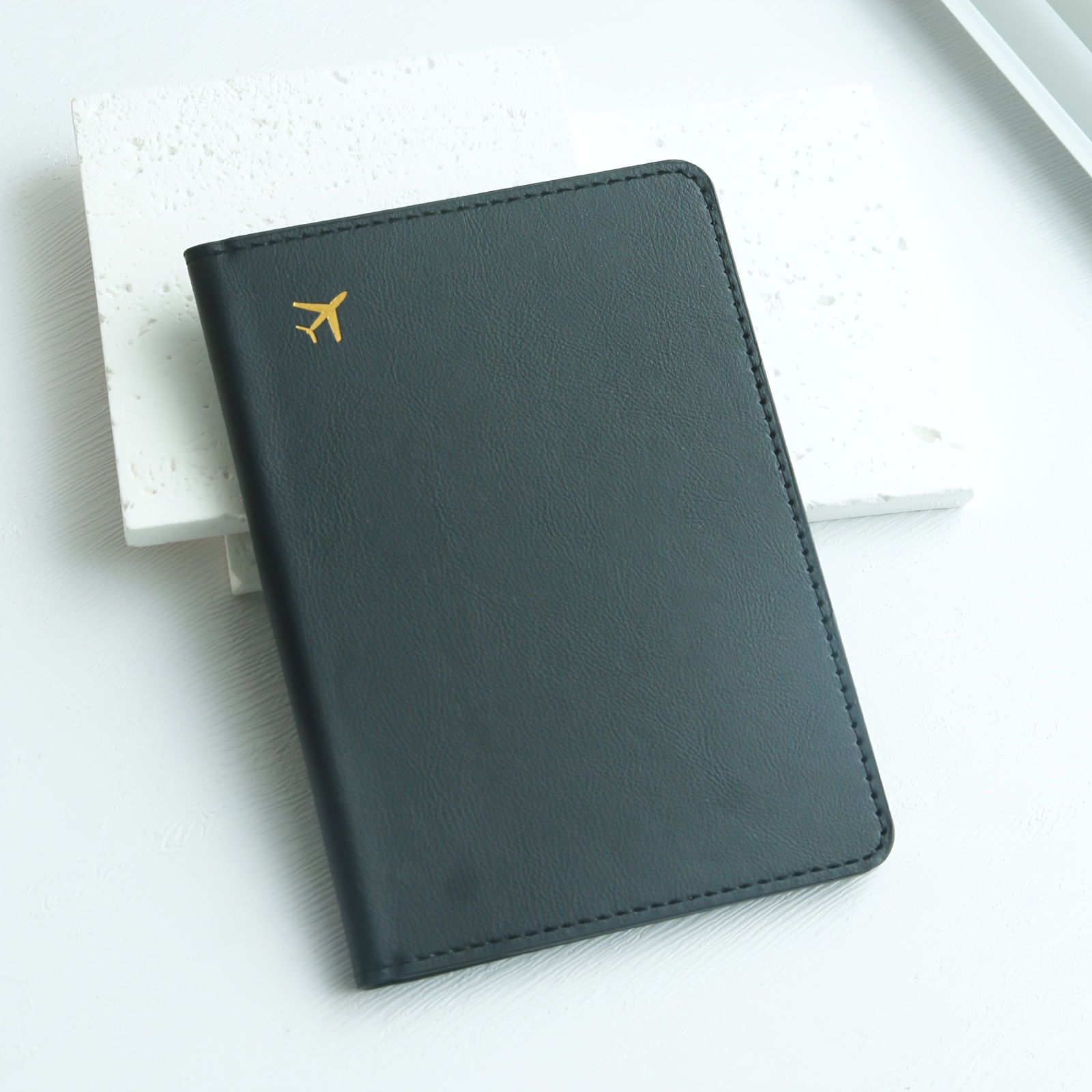 Pure Chic Passport Wallet Faux Leather Lightweight Rfid Blocking Slim Vaccine Card Holder Travel Essentials