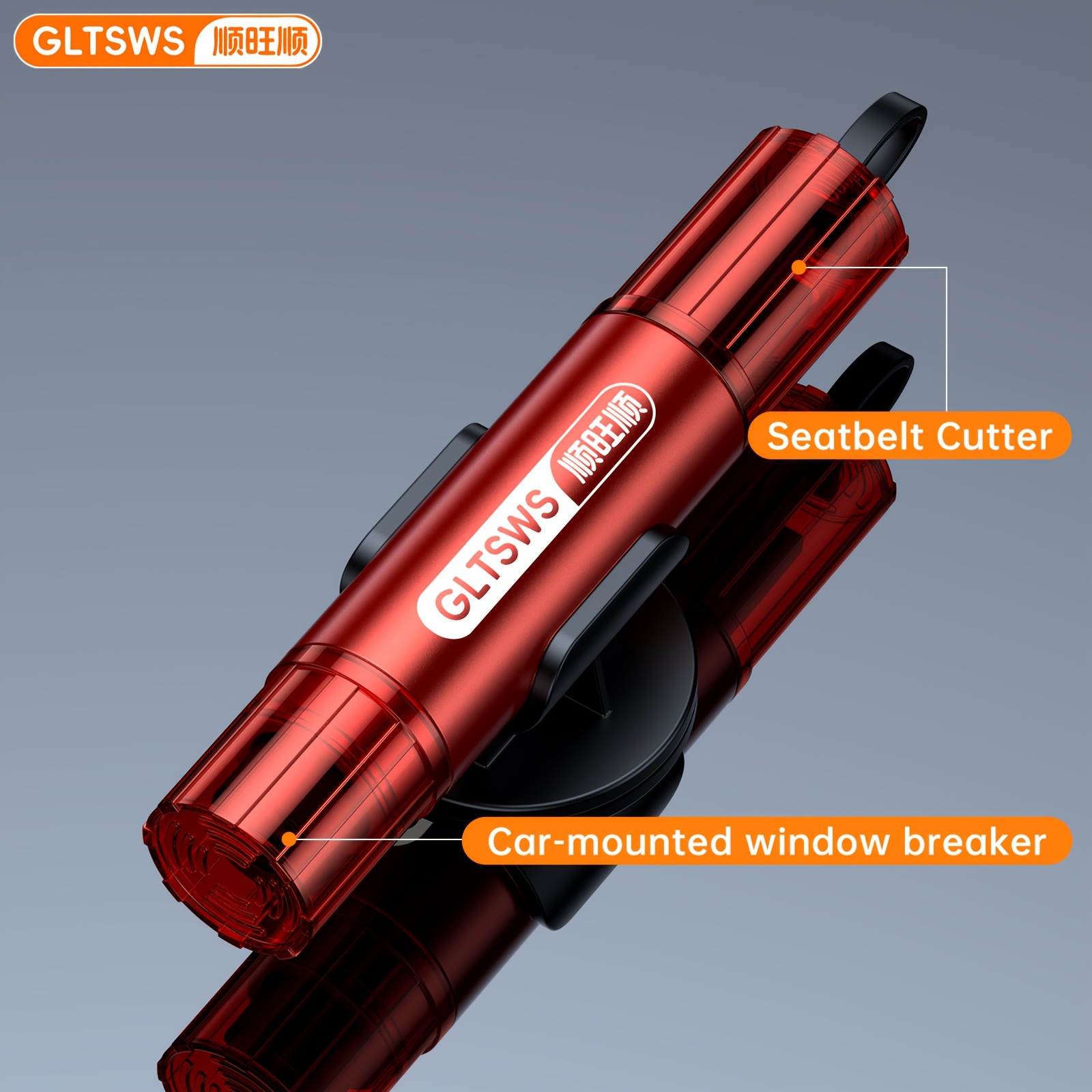 Image of 1pc Emergency Safety Hammer - Car Window Breaker With Seatbelt Cutter, Portable Escape Tool For Vehicle & Home