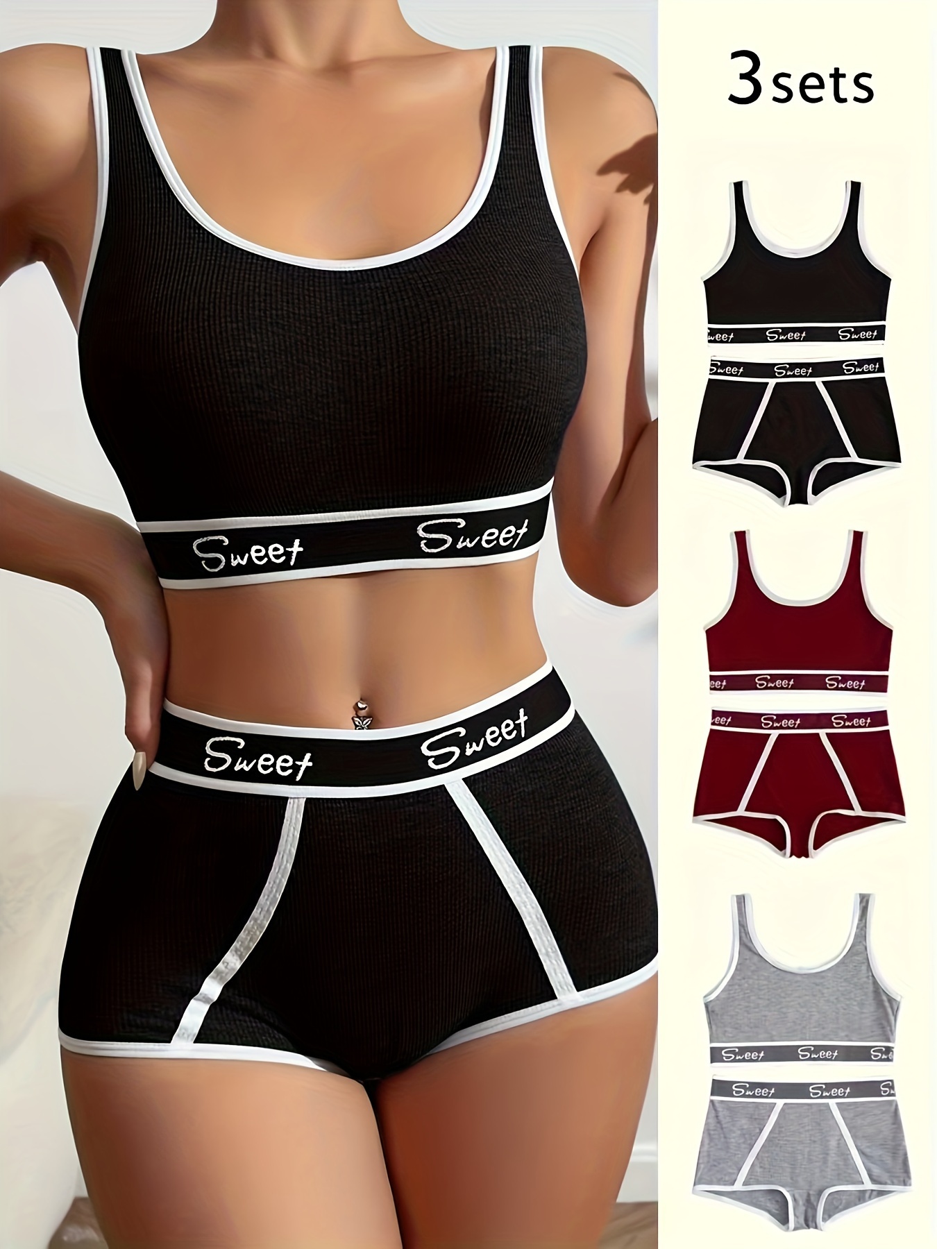 Letter Seamless Underwear Women's Sports Fitness Suit Vest-Style Shockproof  Bra