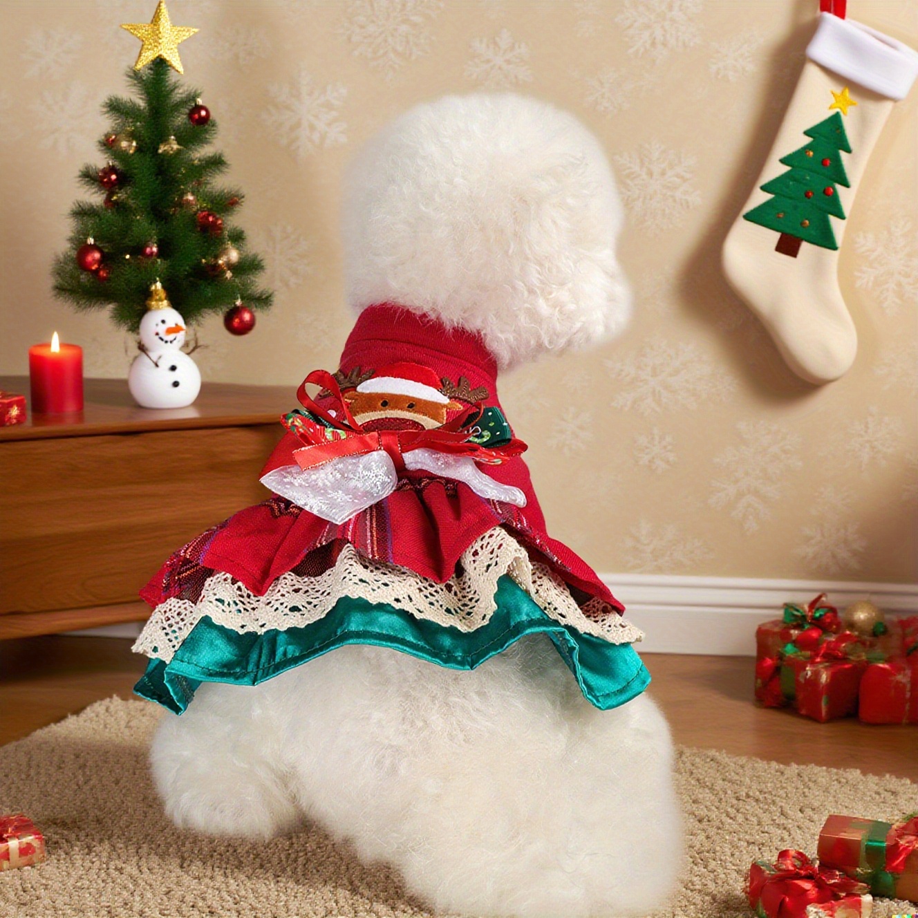 white christmas dresses Red Striped Christmas Skater Dress – Holiday Party Outfit, Retro Bow Dress, Festive Swing Dress, Cute Holiday Bound Look Xs main image 0