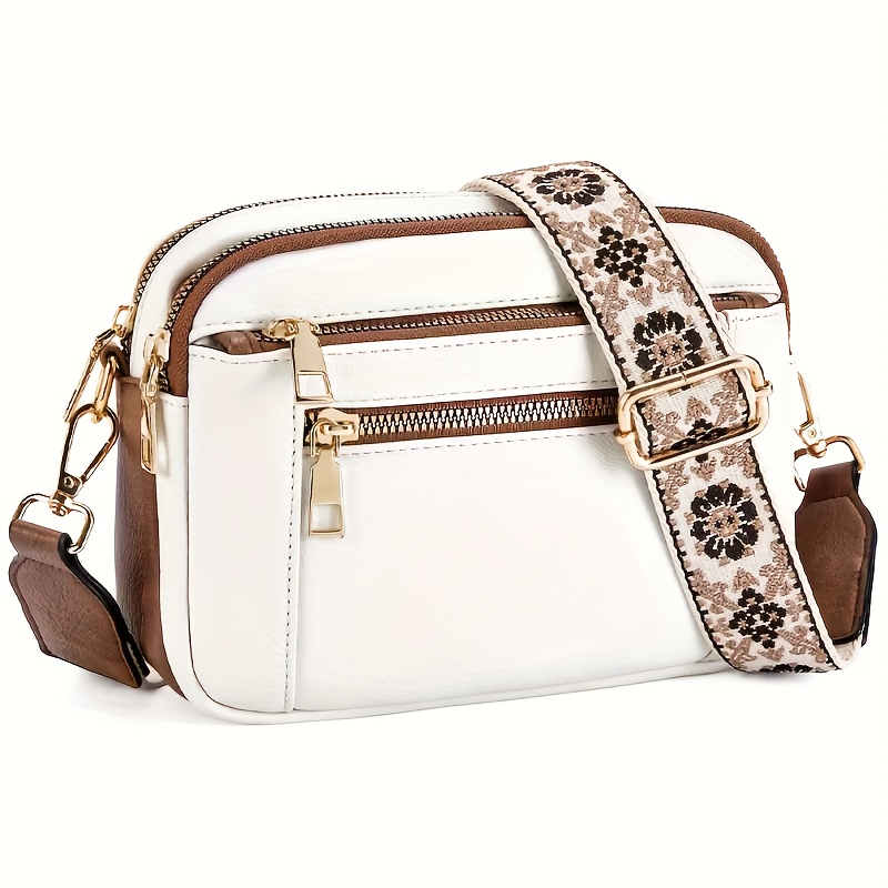 TEMU Borsa a tracolla quadrata da donna, borsa a spalla casual multifunzionale in PU di grande capacit� con quattro scomparti per carte e tracolla