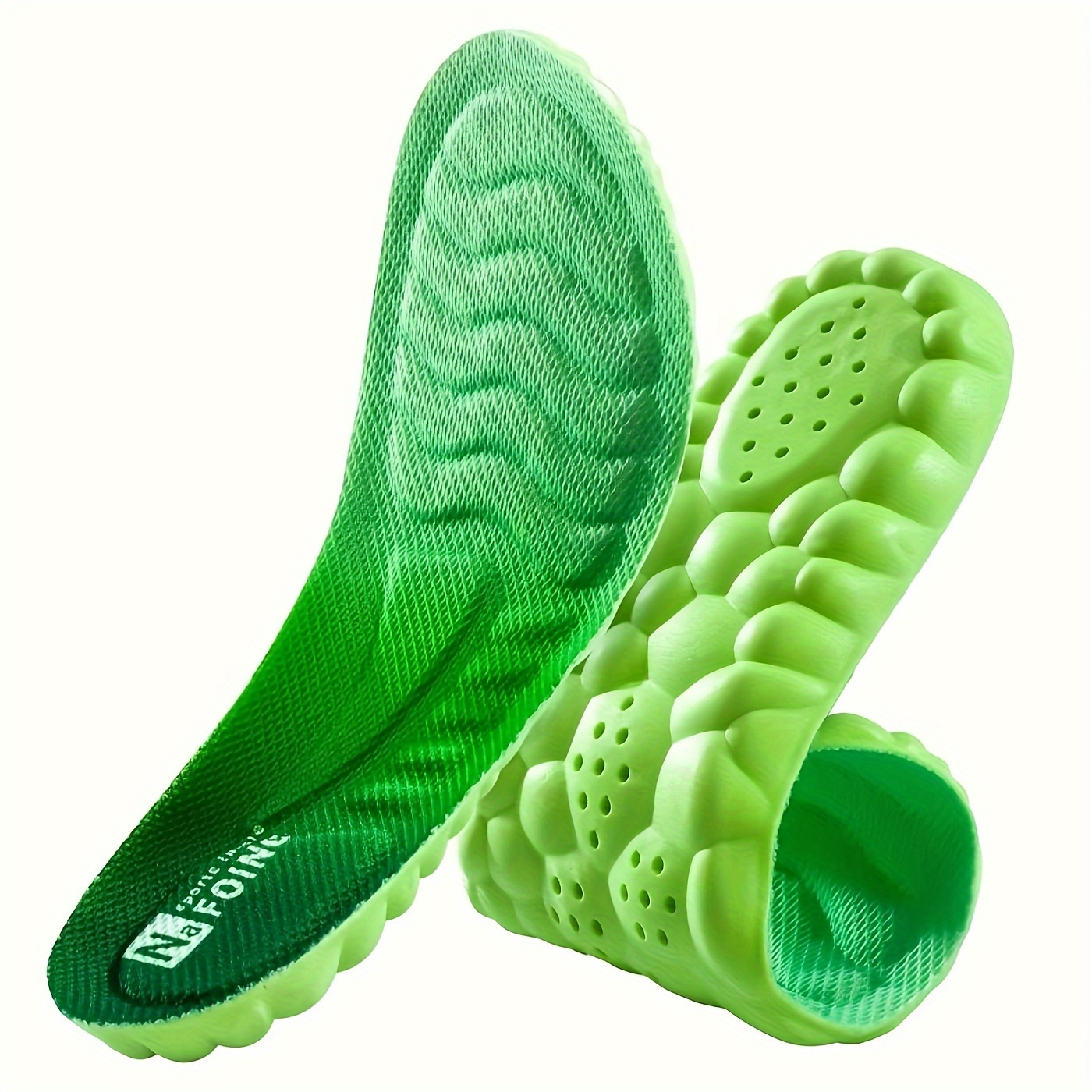 E-shop 1 Paar 4D Soft Memory Foam Einlegesohlen, Atmungsaktive Hochelastische Stoßdämpfungssohlen Für Sportschuhe