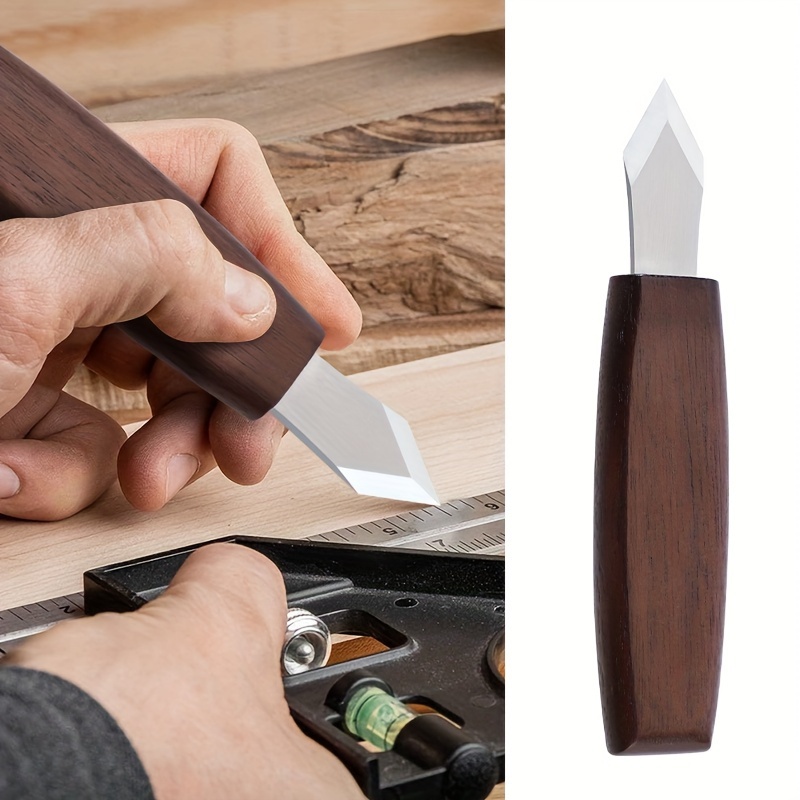 

Marking Knife Double Bevel Striking Knife With Cr-v Sharp Blade Wooden Handle For Woodworking Carving And Marking