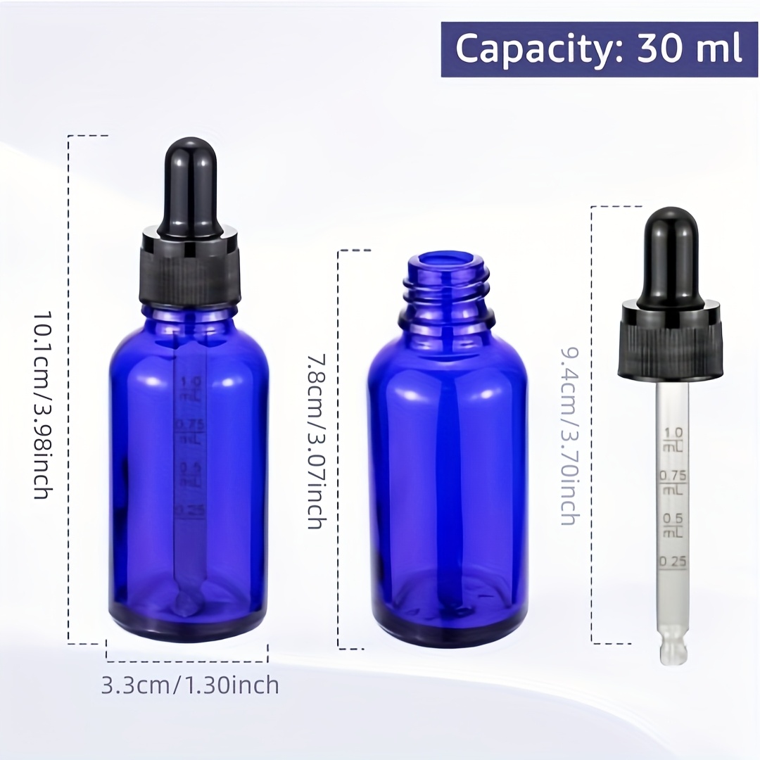 E-shop Blendschutz-Pipettenflaschen, 2er-Set, 30ml*2, präzise Messung, für die Abgabe von ätherischen Ölen Seren, Aufbewahrung für Schönheits-